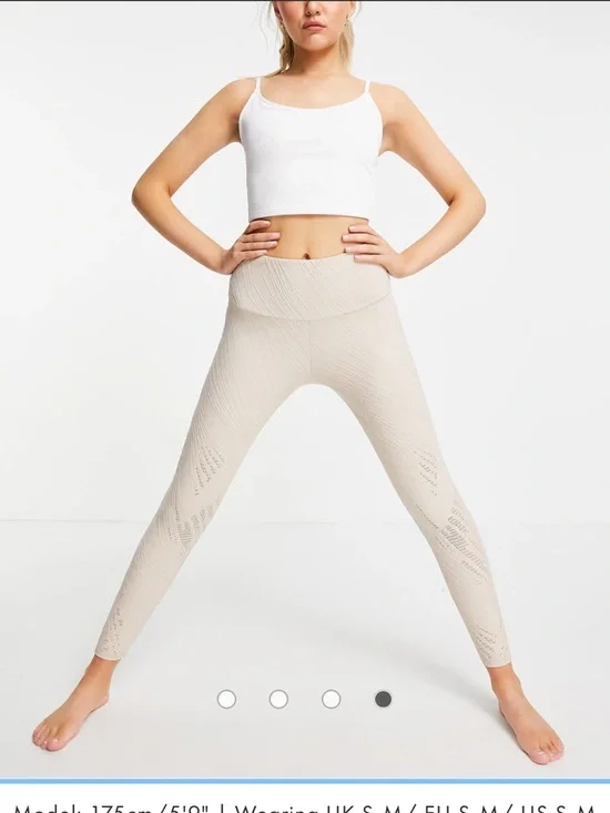 Onzie The Selenite Midi Leggings in Nude Beige - Picture 3 of 11